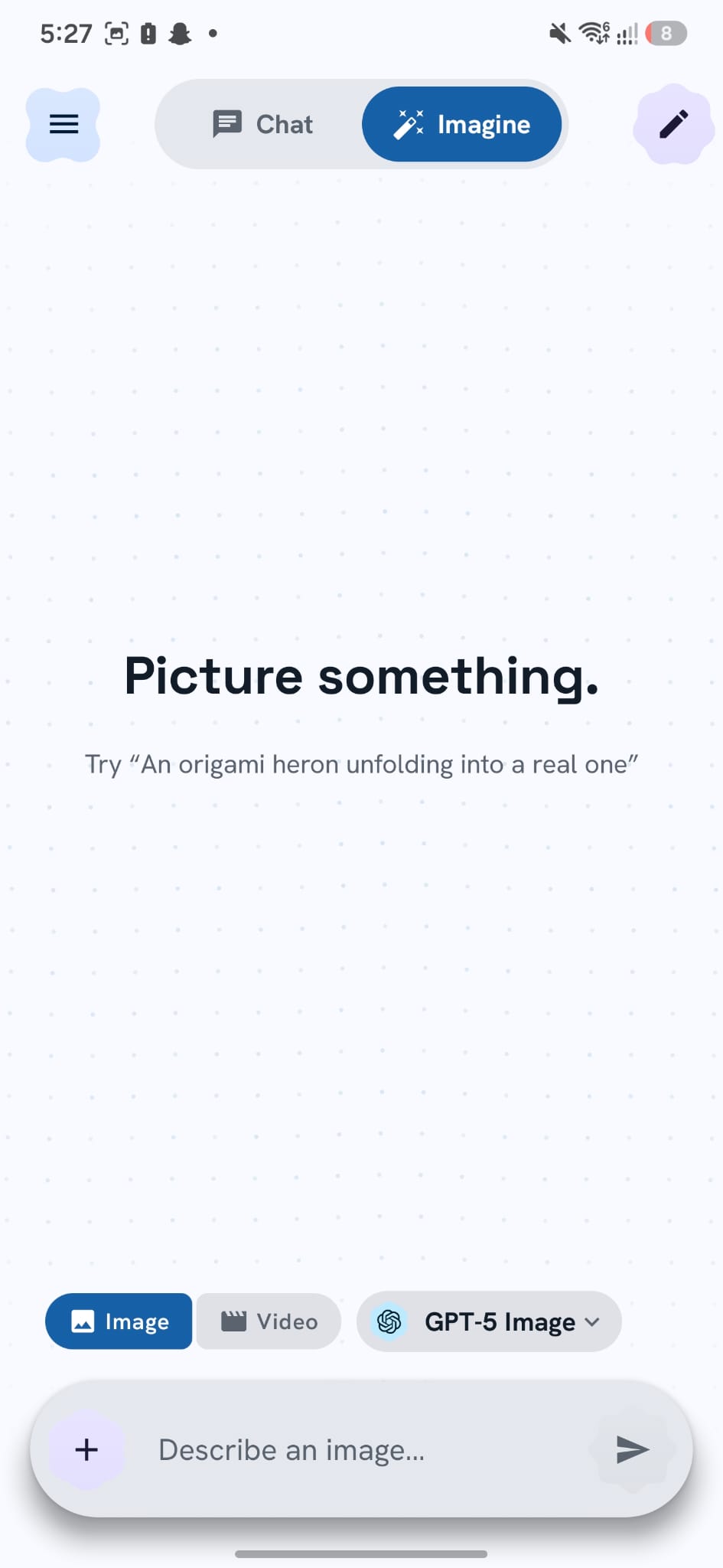 EchoFlow Imagine surface for image and video generation